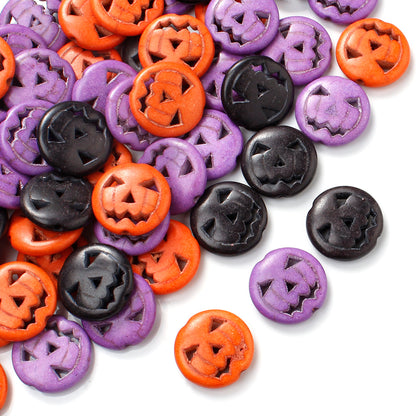 Halloween Turquoise Skull &amp; Pumpkin Beads