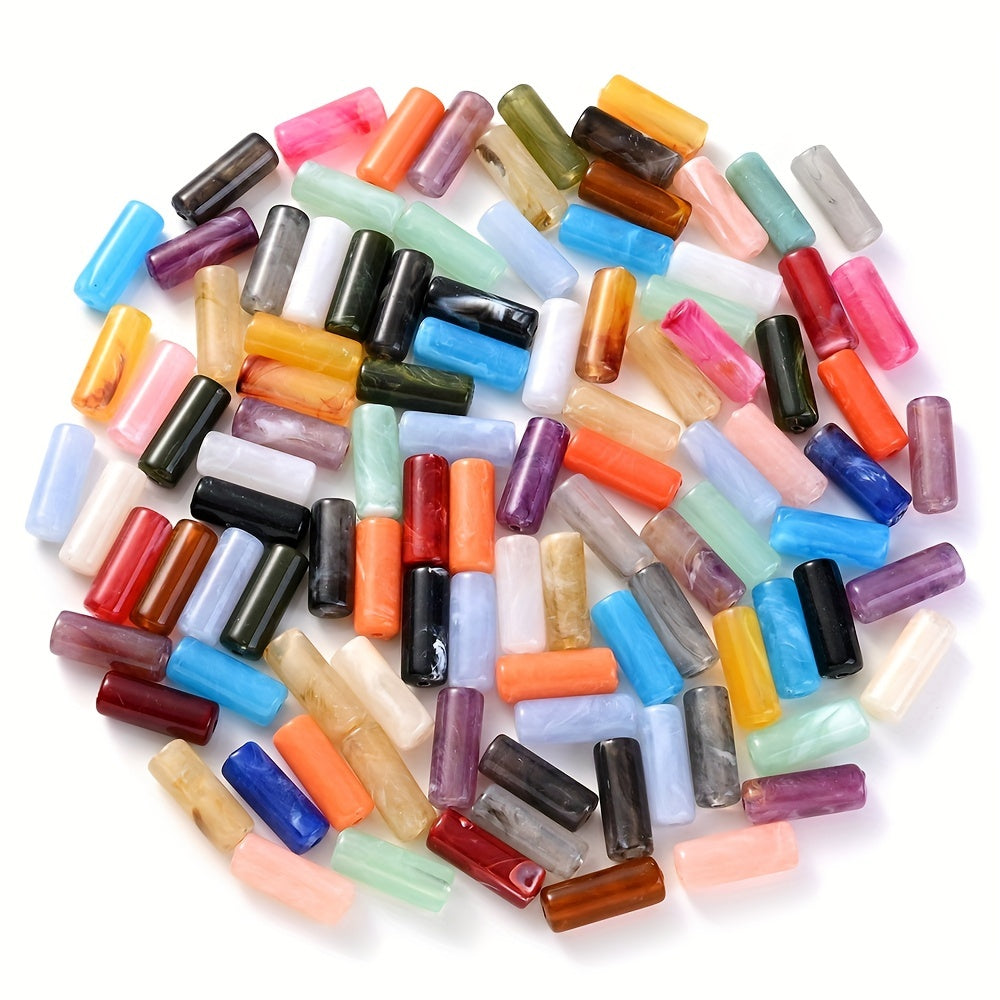20pcs 8x20mm Cylinder Acrylic Beads