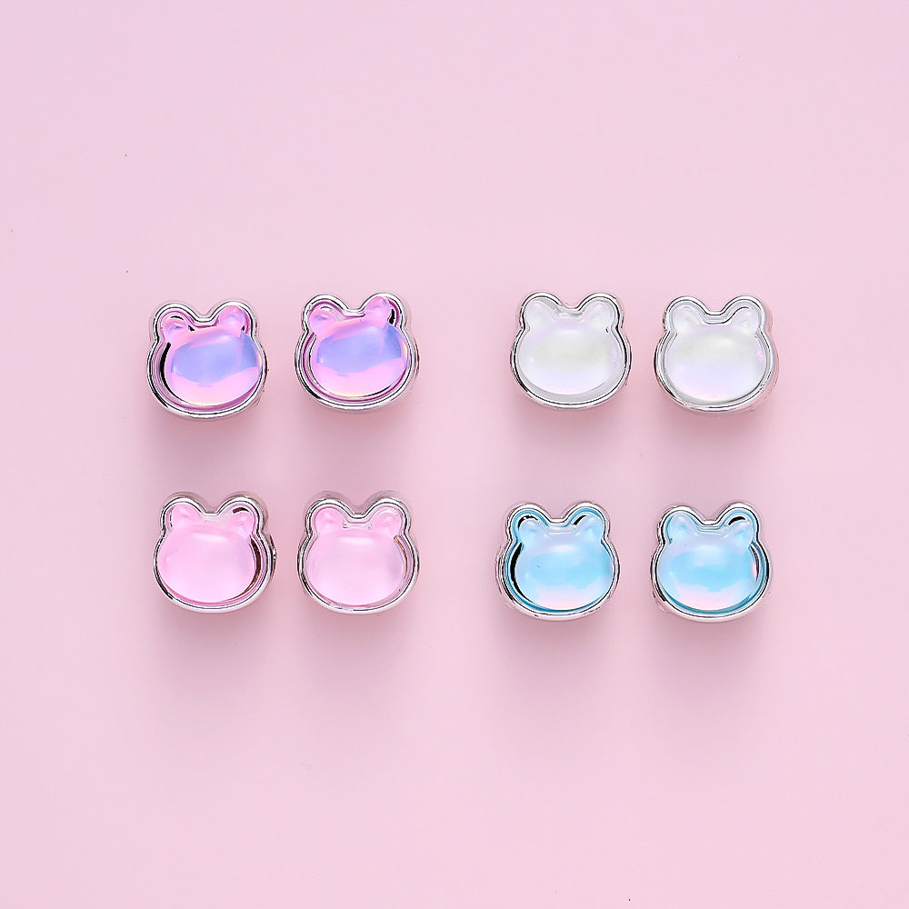 10x10mm Rhinestone Little Bear CCB Beads
