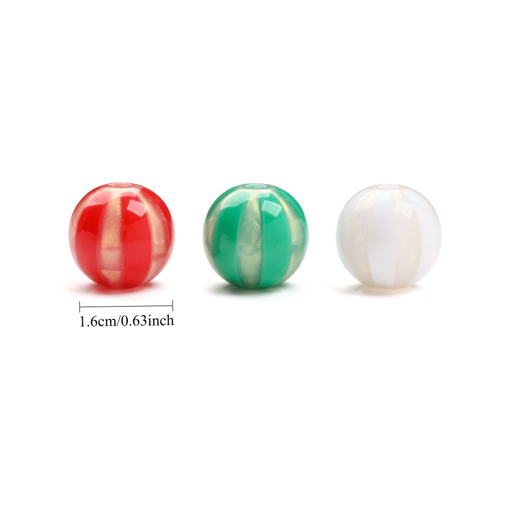 Christmas Mixed Color Acrylic Large Hole Beads