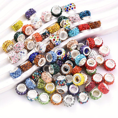 Rhinestone Rondelle Wheel Spacer Beads