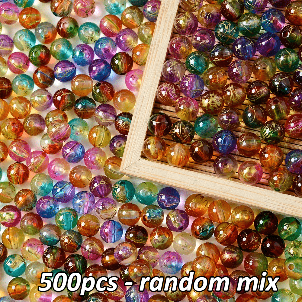 White and Ivory Imitation Pearl Acrylic Spacer Beads Set