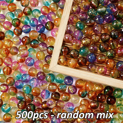 White and Ivory Imitation Pearl Acrylic Spacer Beads Set