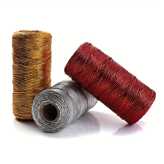 3 Rolls Golden Wire Thread Hanging Rope