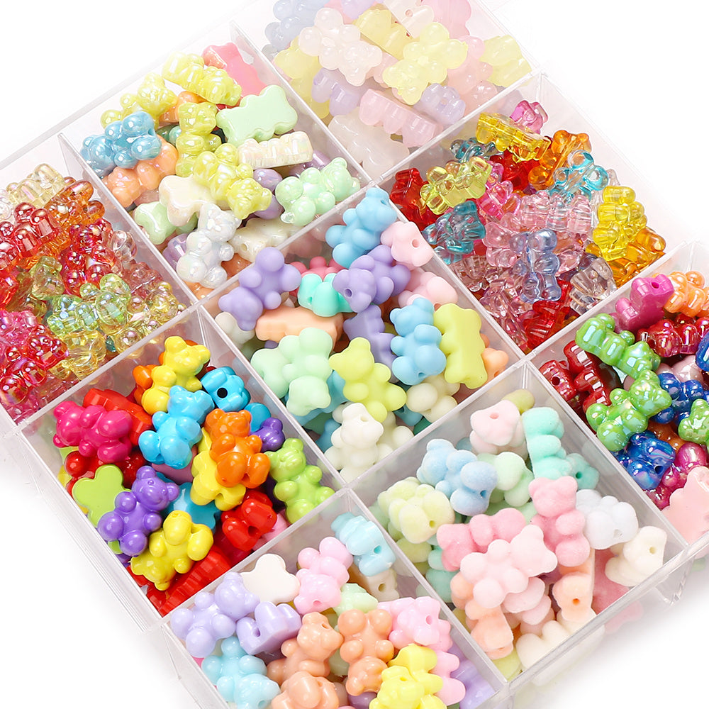 Assorted Bear Acrylic Jewelry Beads