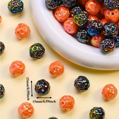 15mm Halloween Acrylic Yarn Ball Beads