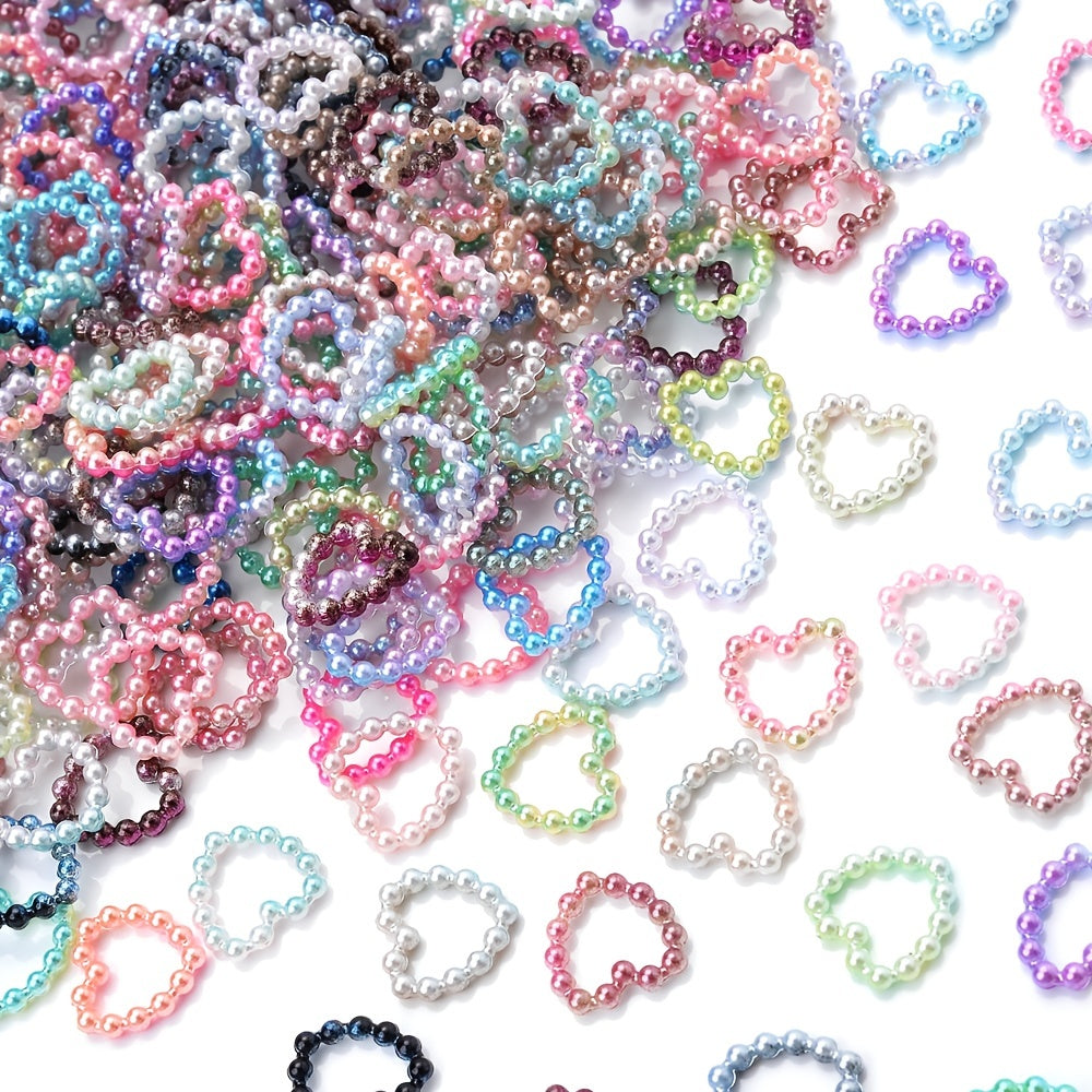 100pcs Heart Acrylic Beads