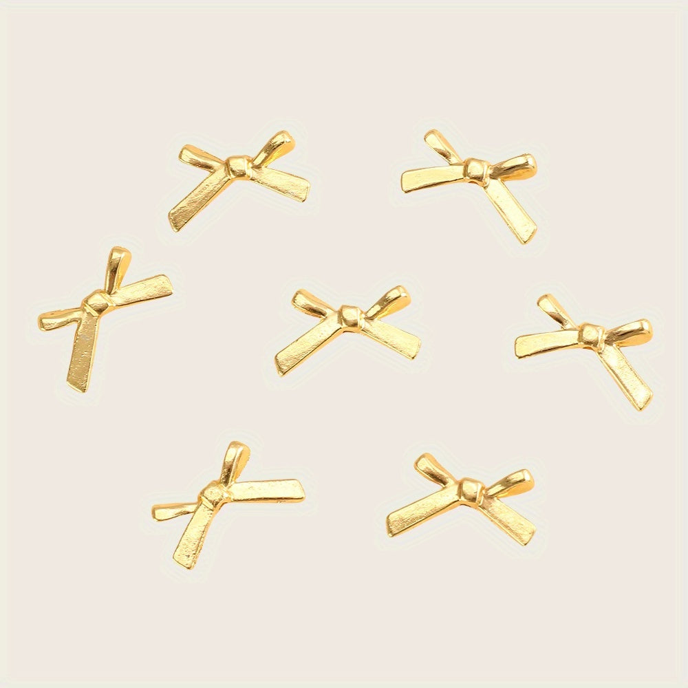 20pcs 12x20mm Bow Alloy Spacer Pendant Beads