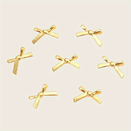 20pcs 12x20mm Bow Alloy Spacer Pendant Beads
