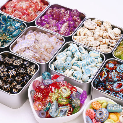 30g/bag 8-30mm Bohemian Style Acrylic Shape Beads
