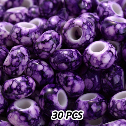 12x18mm Macaron Flocking Bear Vertical Hole Acrylic Spacer Beads