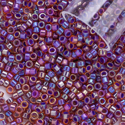 10g/bag 2.5mm Fantasy Dyed Core Triangle Glass Seed Beads