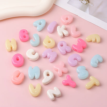 Cream Macaron Acrylic Letter Beads