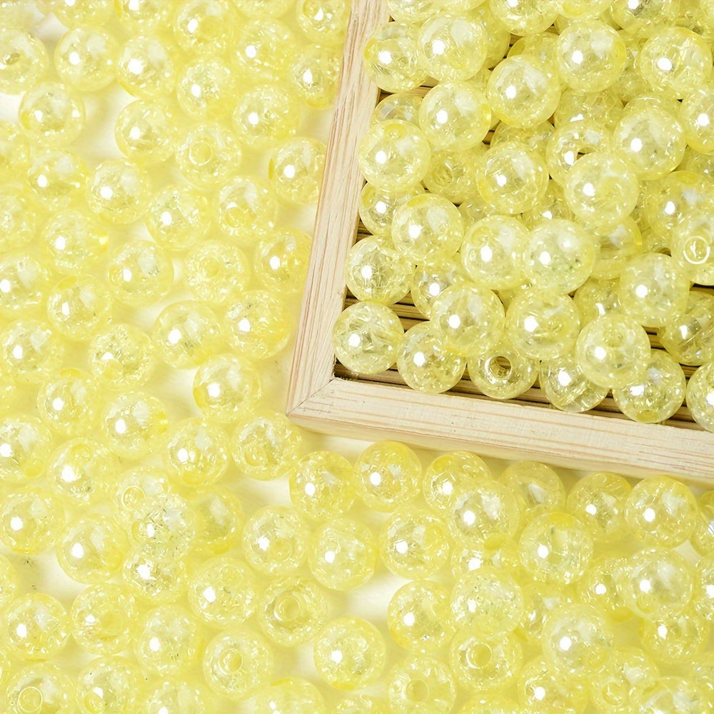 Glossy Flat Round Acrylic CCB Spacer Beads