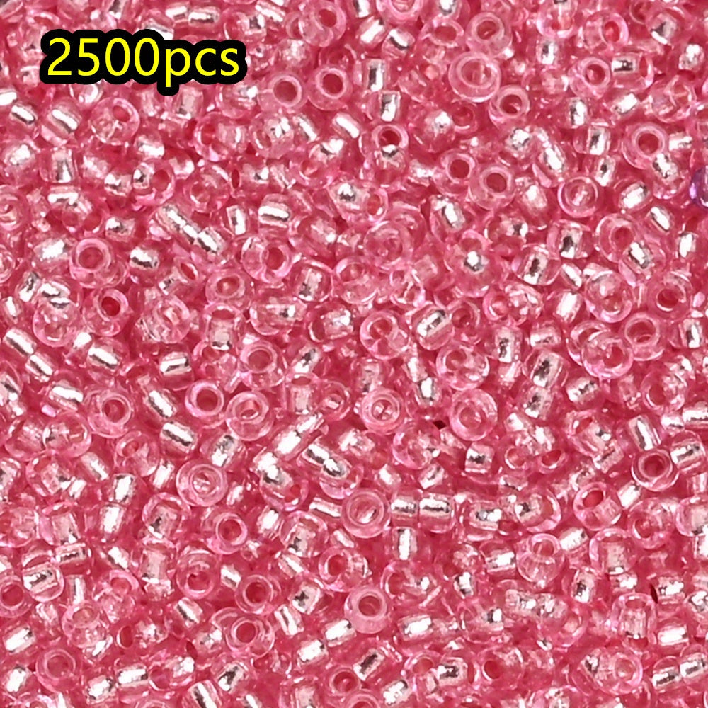 2500pcs/set 1.5mm Shiny Glass Seed Beads