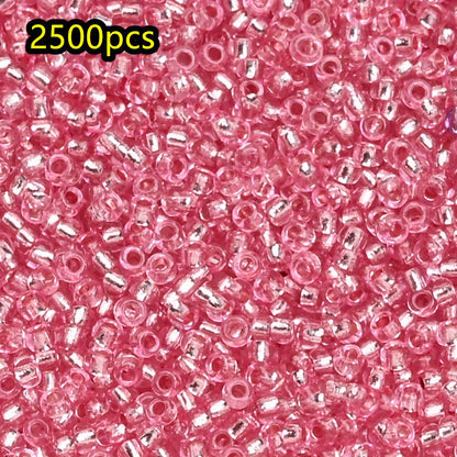 2500pcs/set 1.5mm Shiny Glass Seed Beads