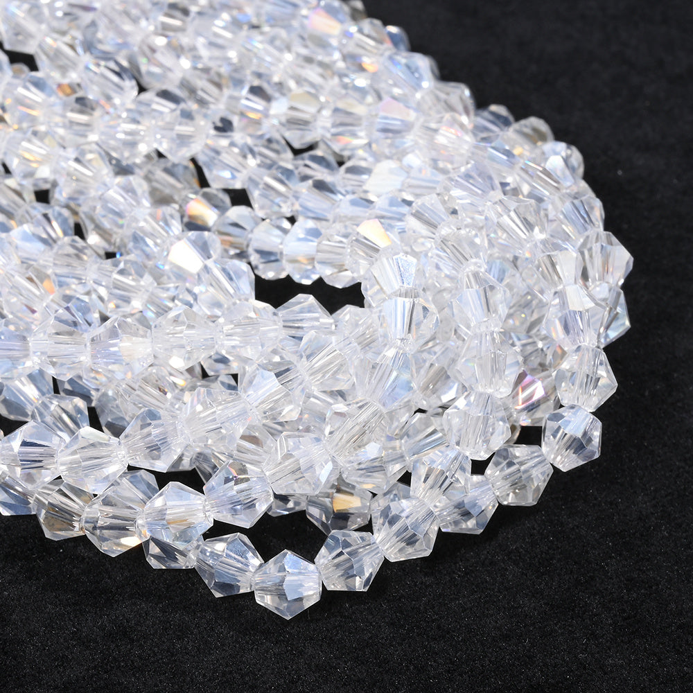 100/200/500pcs 4/6/8mm Faceted AB Glass Beads
