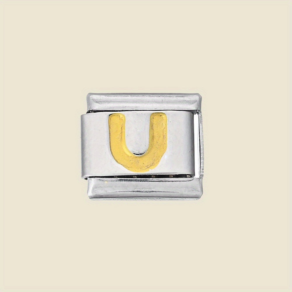 1pc 9x10mm A-Z Letter Link Module Bead