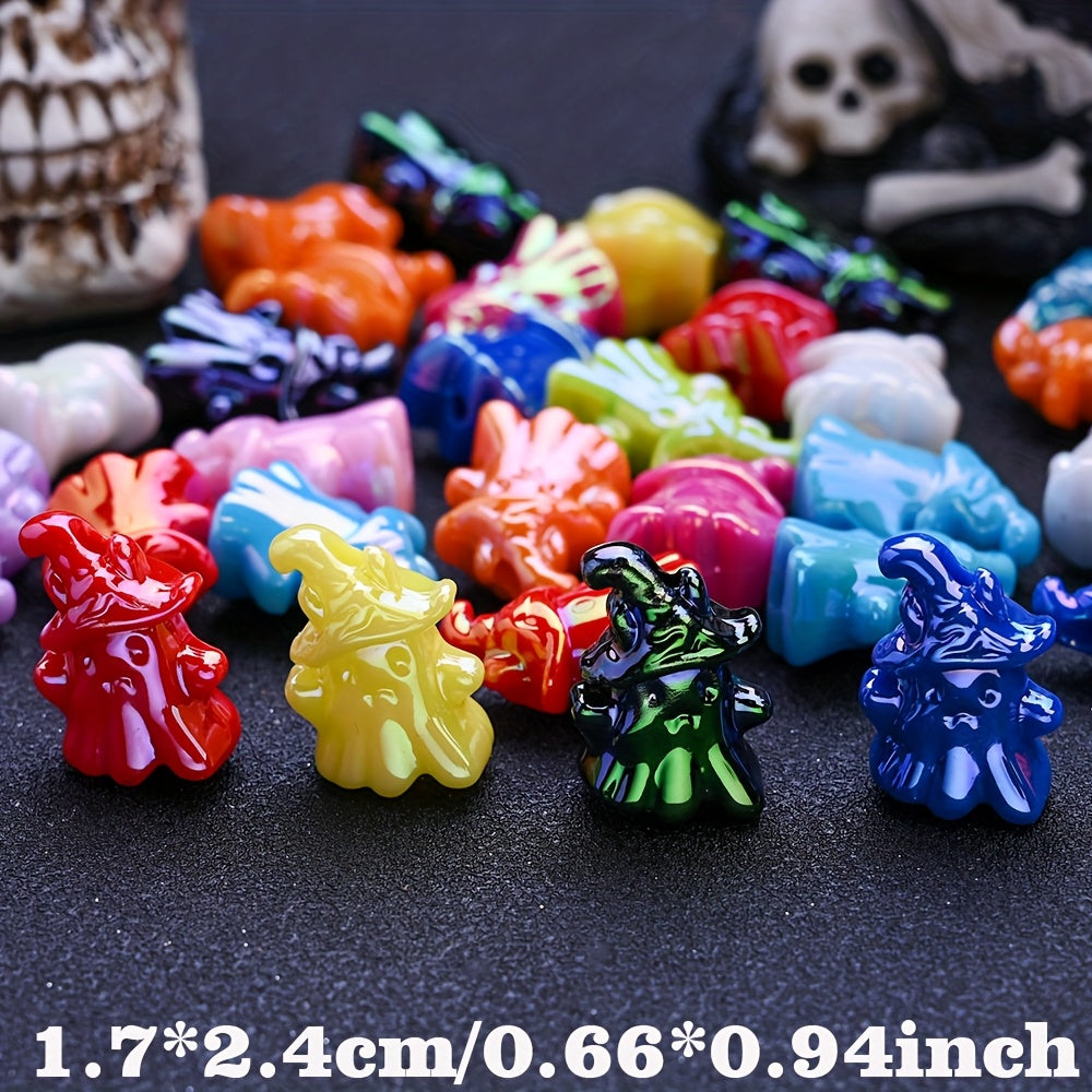 Halloween AB Ghost Acrylic Beads