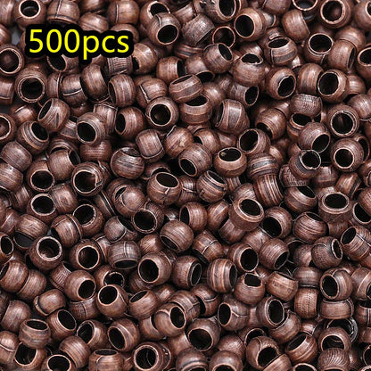 500pcs/lot 1.5/2/2.5/3mm Golden Copper Crimp Beads