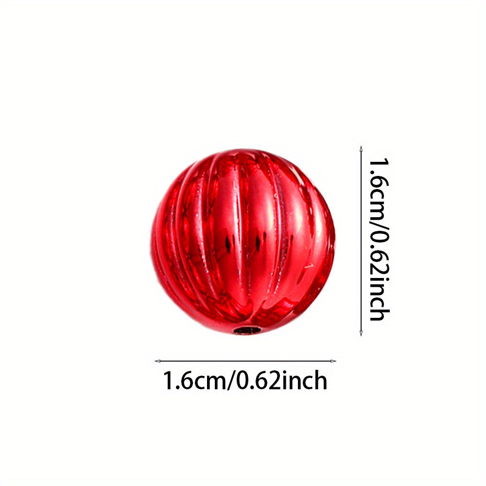 Christmas Pumpkin Acrylic Round Beads
