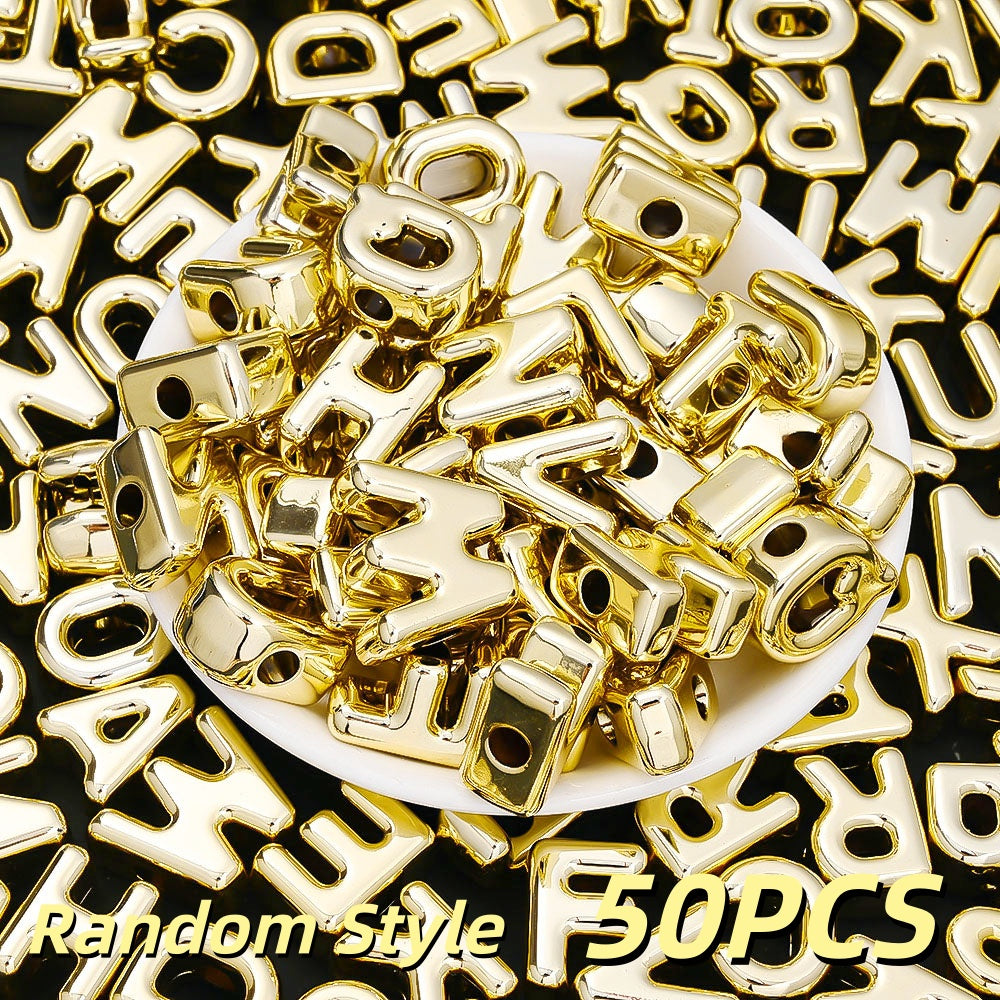 Colorful Alphabet Acrylic Beads