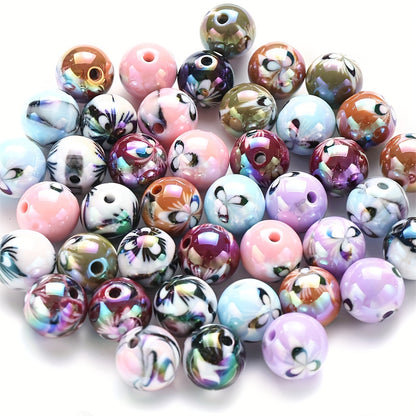 Matte Gradient Acrylic Lion Awakening Carving Beads