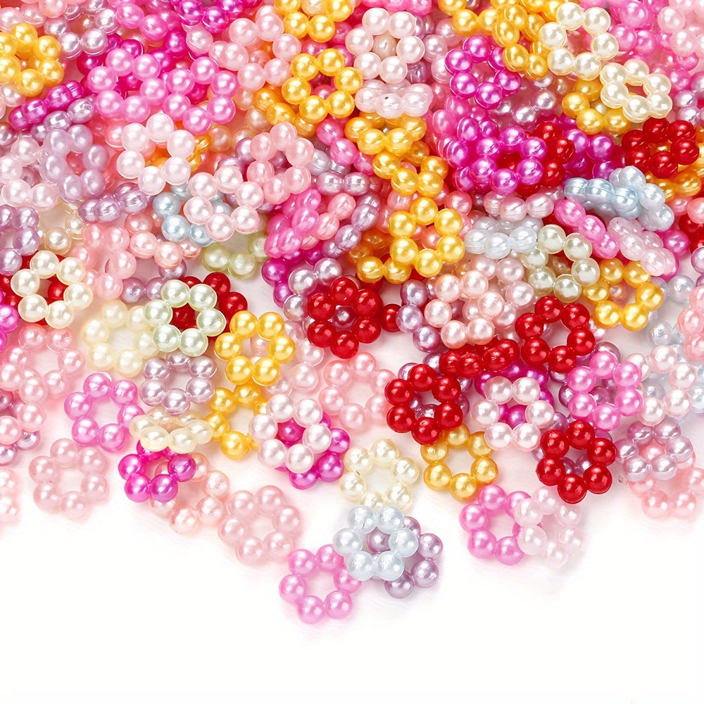 9mm Acrylic Flower Spacer Beads
