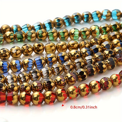 1 Strand About 43pcs 8mm 8-Sided Glass Beads
