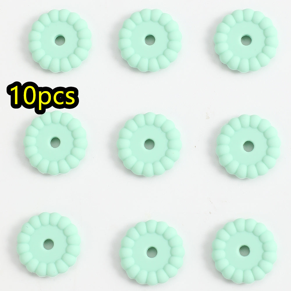 10pcs/set 12/15mm Round Silicone Beads