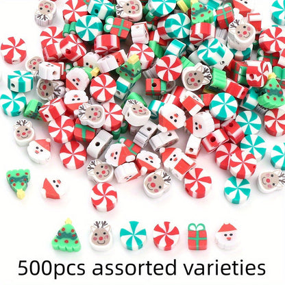 Christmas Polymer Clay Beads