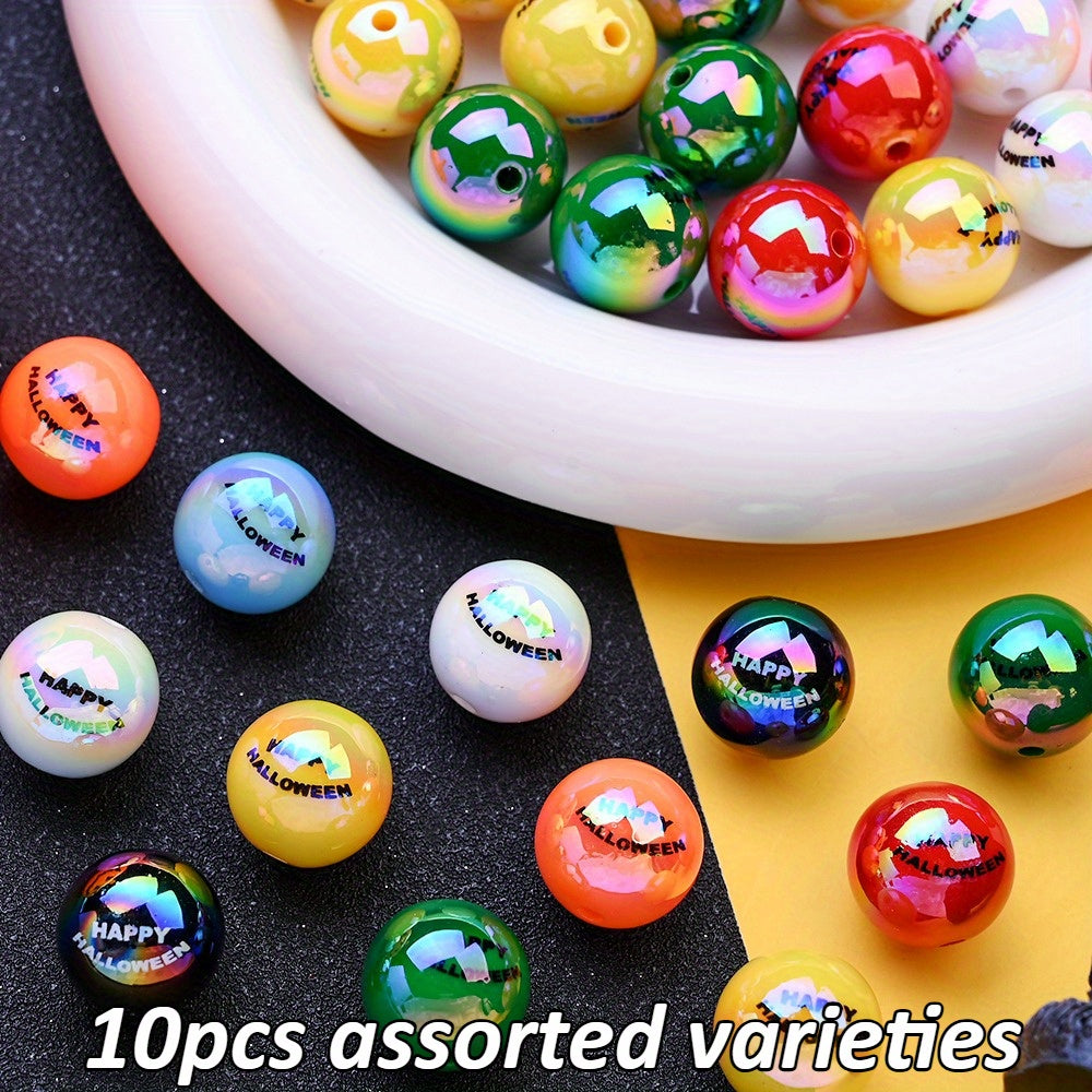 Halloween Printed AB Acrylic Beads