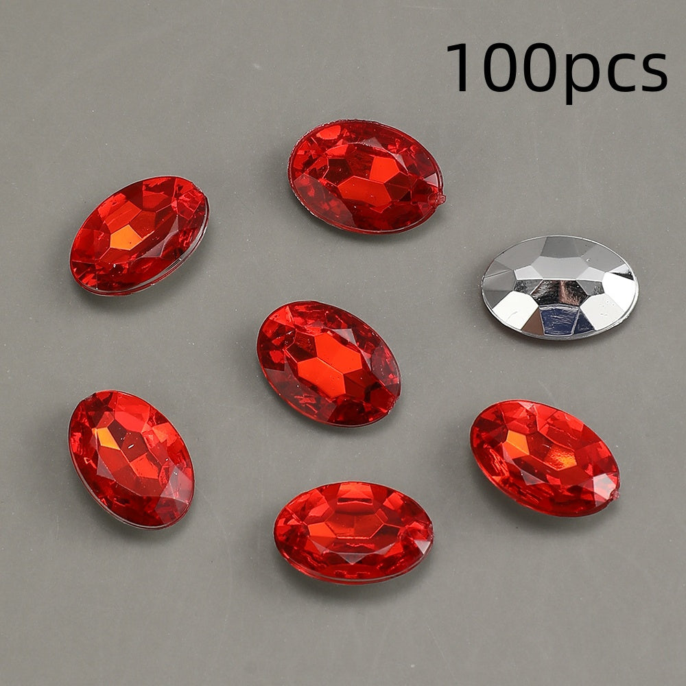 Rainbow Stripe Acrylic Big Hole Spacer Beads