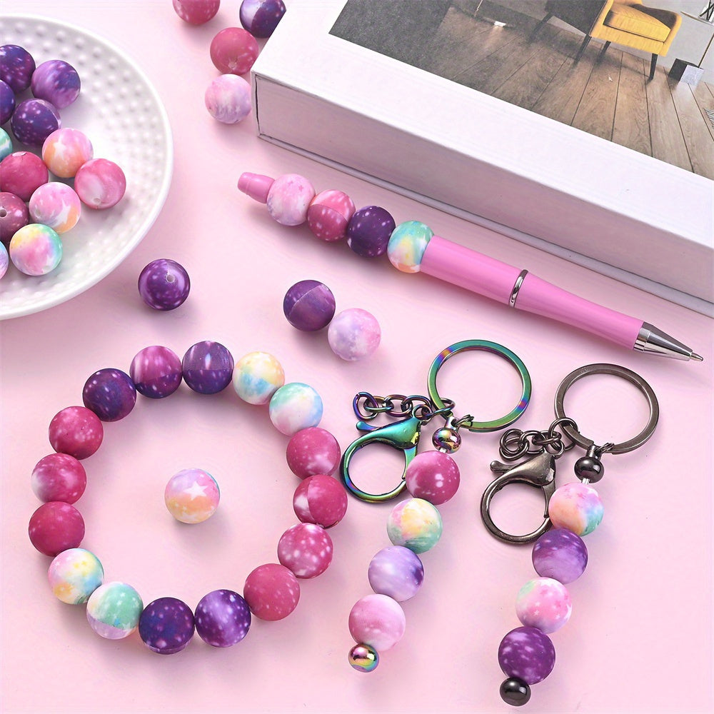 9/12/15mm Mixed Colorful Round Silicone Beads