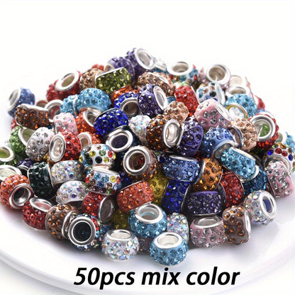 Rhinestone Wheel Rondelle Spacer Beads