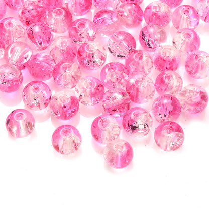 Gradient Crackle Glass Spacer Beads