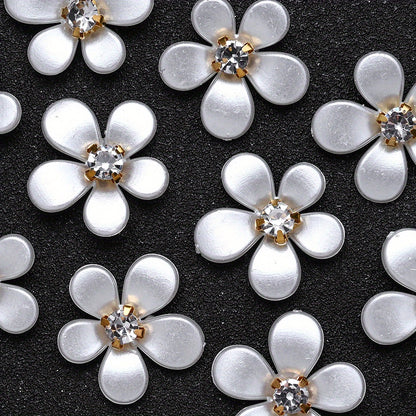 21x22mm Acrylic Five-Petal Flower Beads