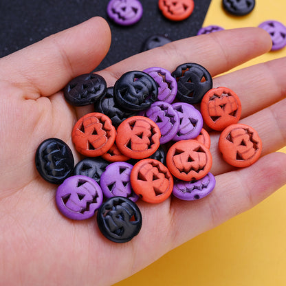 Halloween Turquoise Skull &amp; Pumpkin Beads
