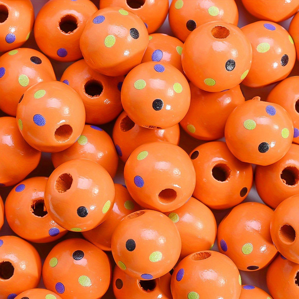 16mm Halloween Wooden Beads