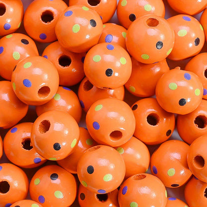 16mm Halloween Wooden Beads