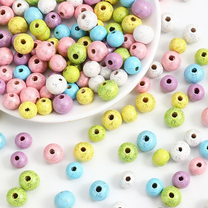 Round Mini Sequin Wooden Beads