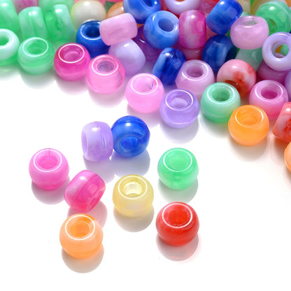 Crack Inside Multicolor Glass Round Beads