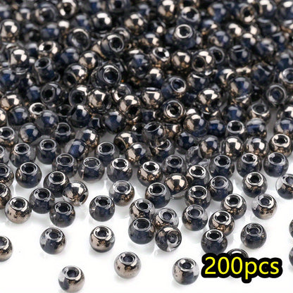 Rainbow Stripe Resin Round Spacer Beads