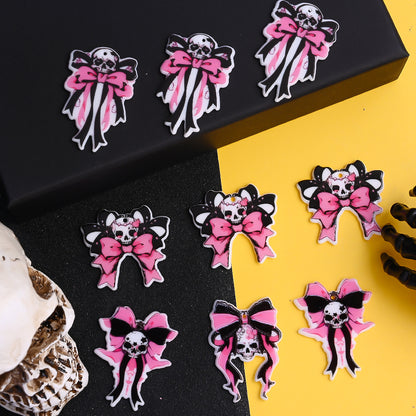 Halloween Acrylic Bow Shaped Beads