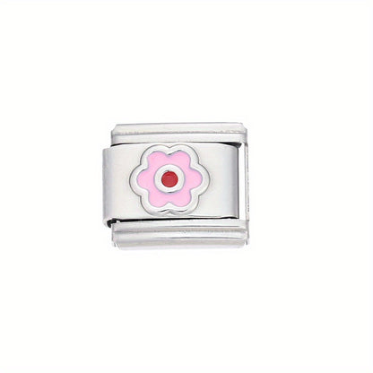 1pc 9x10mm Stainless Steel Petal Module Charm Bead