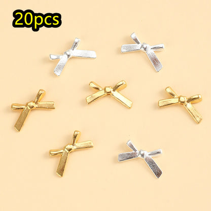 20pcs 12x20mm Bowknot Metal Pendants