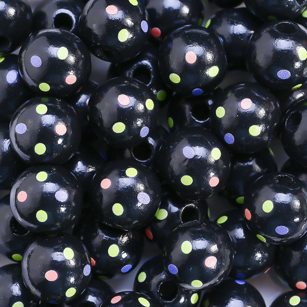 16mm Halloween Wooden Beads