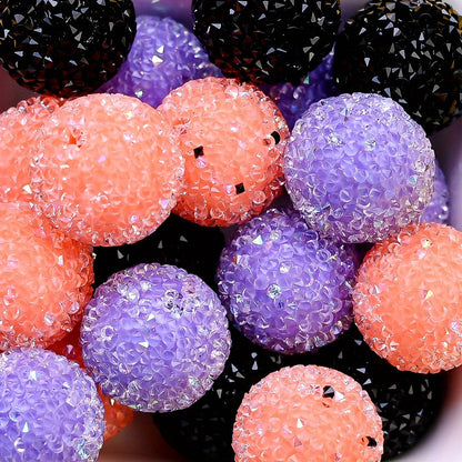 Halloween Frosted Rhinestone Ball Beads