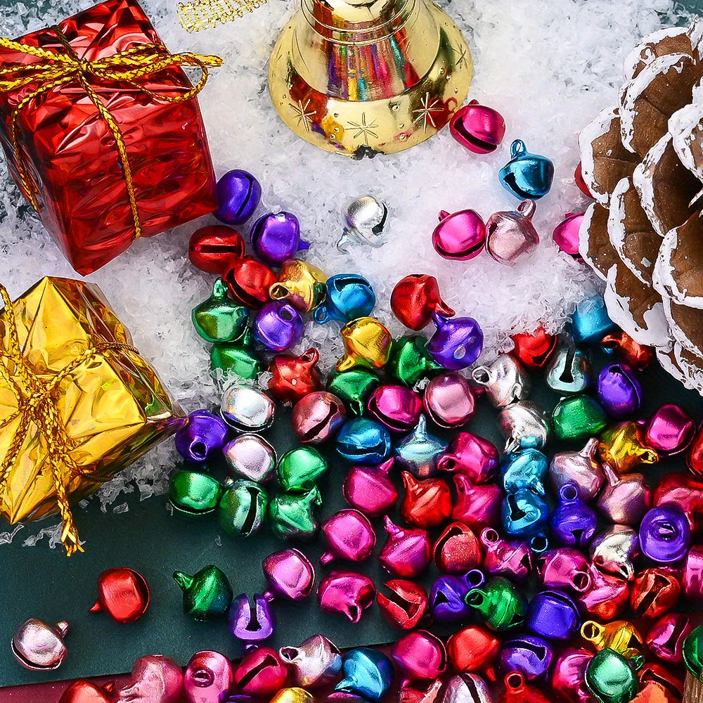 100pcs/set 8mm Christmas Jingle Bells Beads