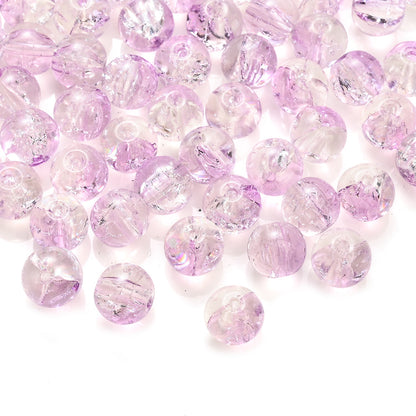 Gradient Crackle Glass Spacer Beads